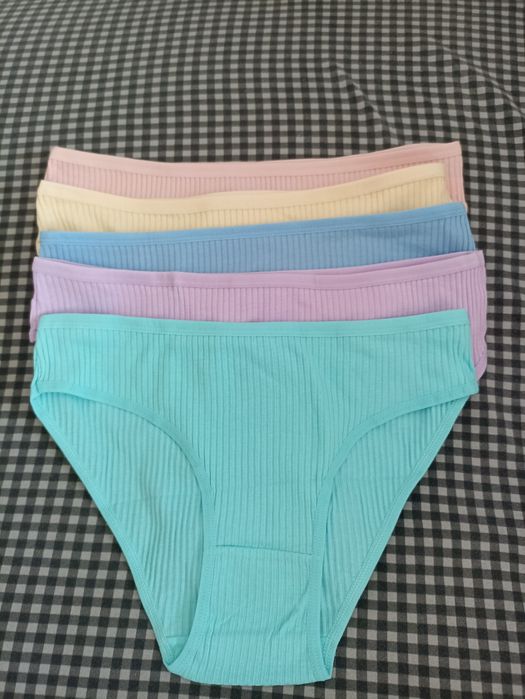 Жіночі бабовняні трусікі р.М у рубчик