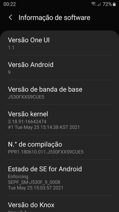 Smartphone Samsung j5 2017 dourado com ecrã partido