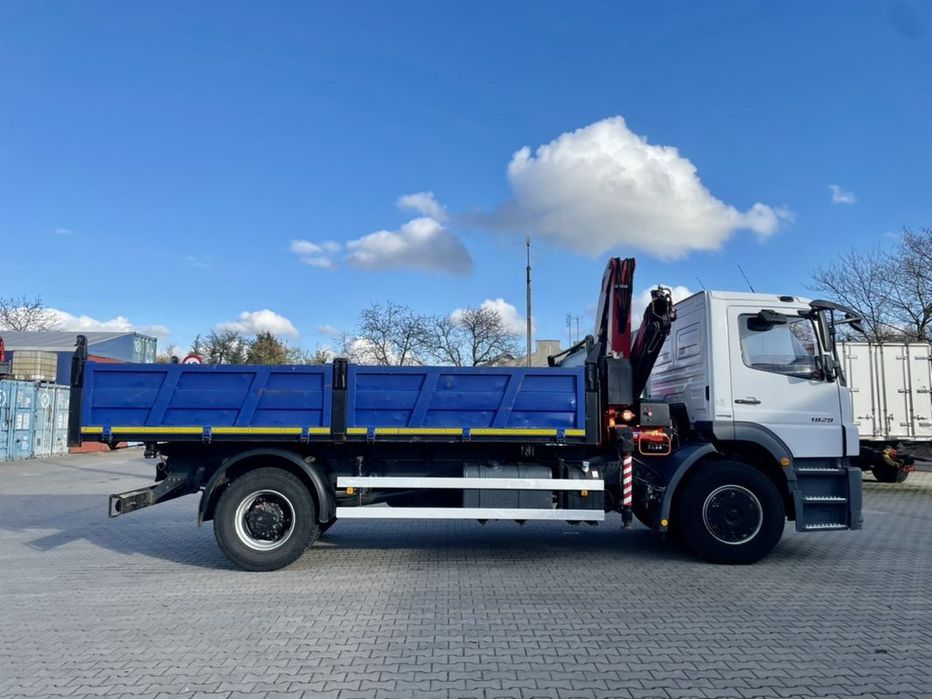 Mercedes-Benz AXOR 1829  wywrotka trójstronna + żuraw HDS FASSI F110 UDT, rej. PL 163500 netto