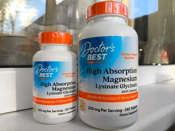 Магний глицинат легкоусвояемый, 100 мг, США, глицинат магния, магнэ