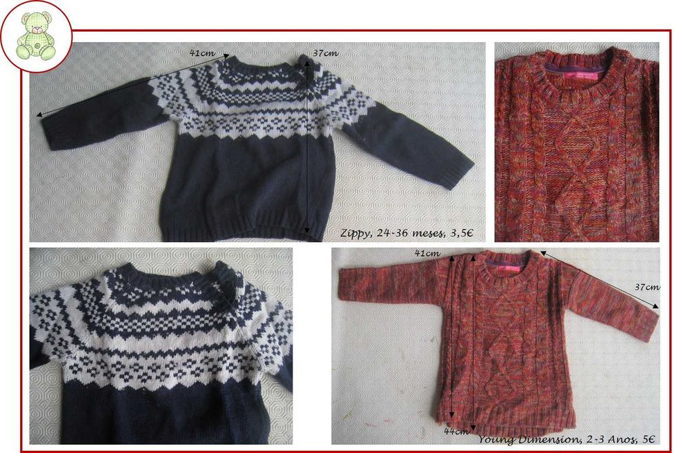 2-3Anos Menina Outono/Inverno - blusas e casacos