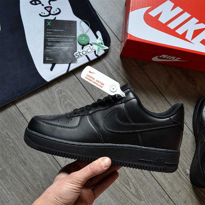 Женские кроссовки Nike Air Force 1 Low 'Black' Premium. Размеры 36-40