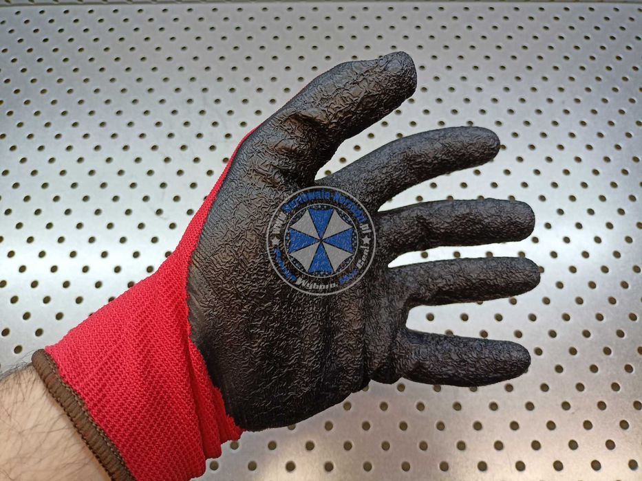 Rękawice ochronne r.9 latex czerwone lateks 1 para rękawice robocze 9