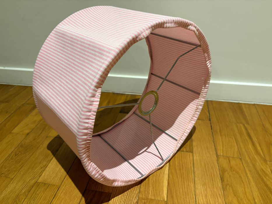 2 Abajur: Vermelho e Rosa às riscas