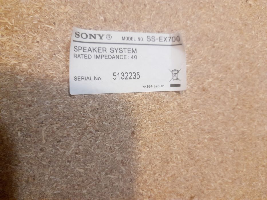 Conjunto de 2 Colunas Sony 4 Ohm SS-EX700