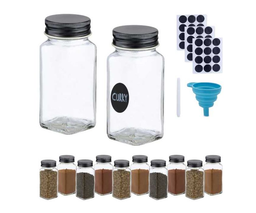 Słoiczki na przyprawy 11 sztuk Relaxdays