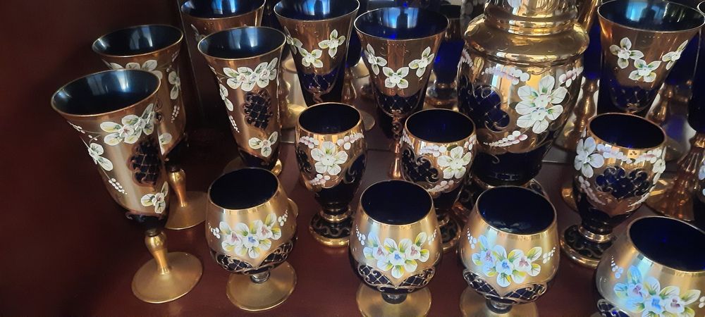 Богемия бокалы, ручная роспись
