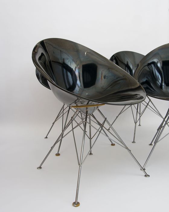Cztery krzesła vintage EROS Kartell Philippe Starck