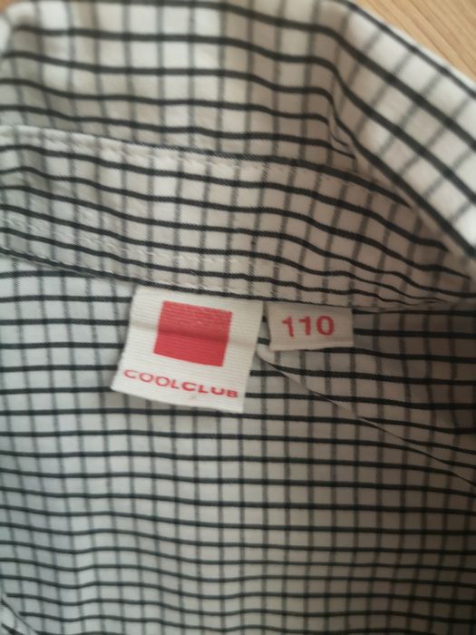 Koszula biała w kratke 110