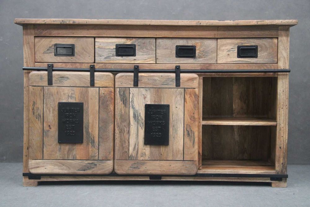 KOMODA Drewniana z szufladami Drewno Mango 150 Sklep BGM24.pl B 6160