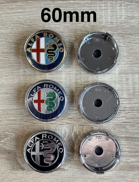 Conjunto 4 Centros Alfa Romeo 50mm 56mm 60mm
