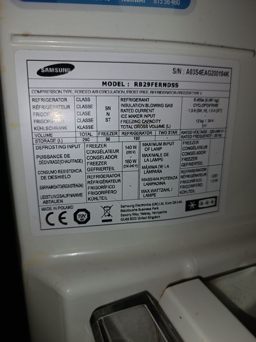 Lodówko zamrażarka Samsung