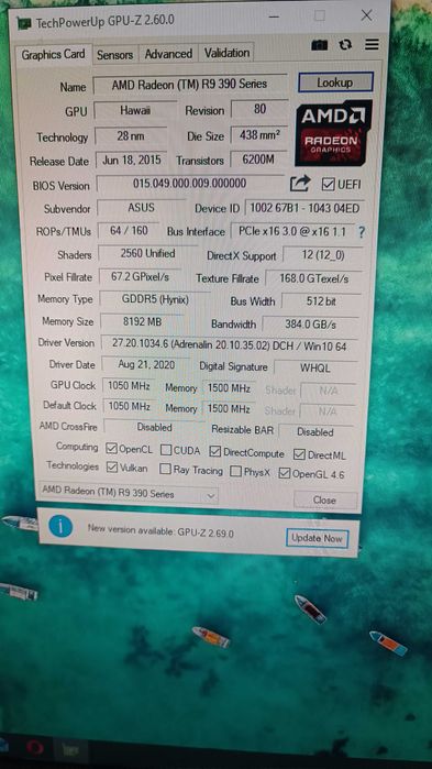 Продам відеокарту asus strix geming r9 390 8 gb шина 512 бит