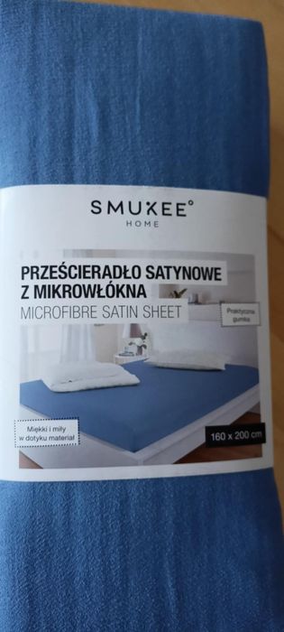 160*200cm Prześcieradło satynowe z mikrowłókna