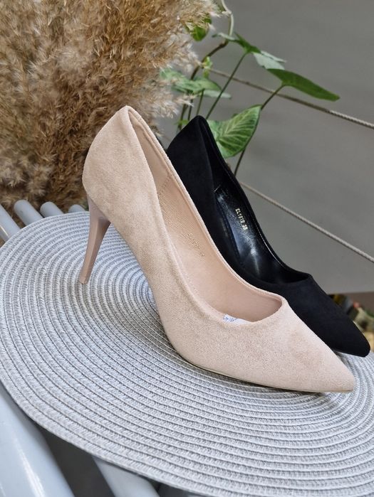 Туфлі жіночі бежеві нюдові на підборах , човники на шпильках