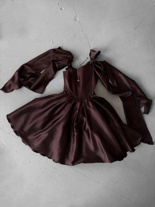 Плаття костюмка, шоколад