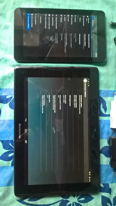 Dwa Tablety Sim Lenovo A7600-H+Philips PI321G+Słuchawki Bloototh opis