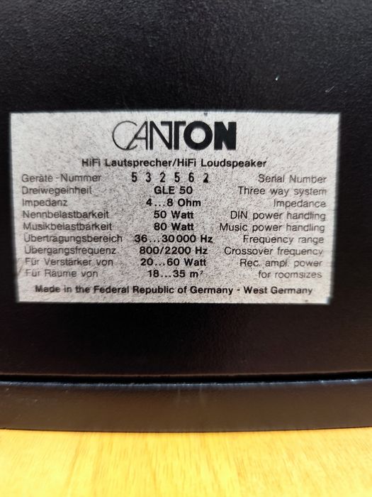 Canton GLE50 5200 грн/пара