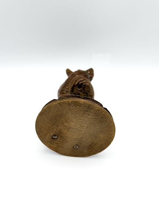 Escultura Urso Madeira Vintage