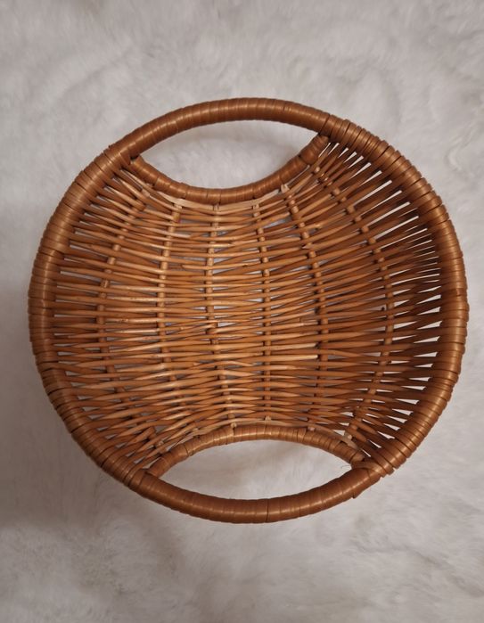 Świetny  wiklinowy koszyczek miska taca kosz misa