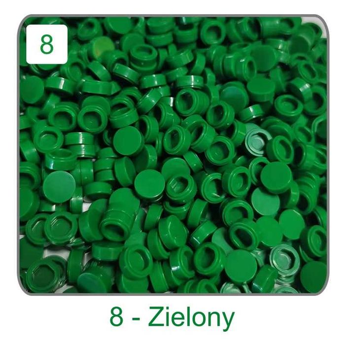 Lego Flat Tile Round 1x1, ok. 400 szt. Zielony
