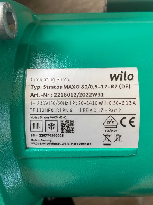 Pompa WILO Stratos Maxo 80/0,5-12-R7