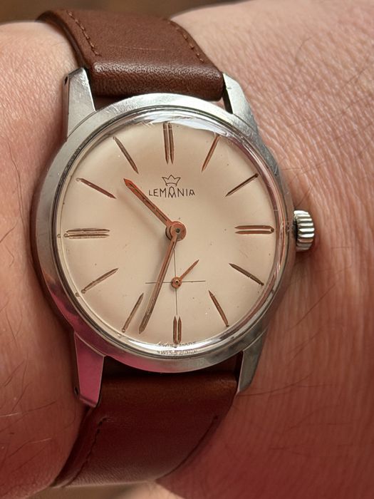Zegarek Lemania 17 jewels Swiss made, rozmiar 35/44mm, piękny stan