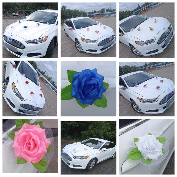 НОВІ Прикраси на весільне авто, стрічки, прикраси на ручки та дзеркала