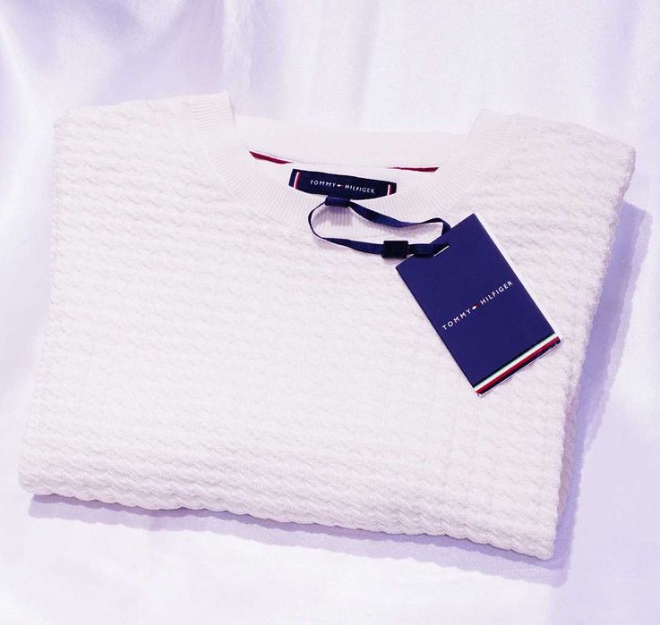 TOMMY HILFIGER sweter L Organic Cotton Italy ritz lacoste celine ricci helmut lang dsquared2 icon hugo boss zegna prada