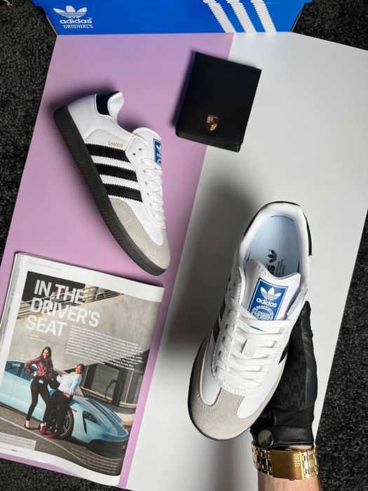 Жіночі кросівки адідас самба Adidas Samba OG Originals White Black