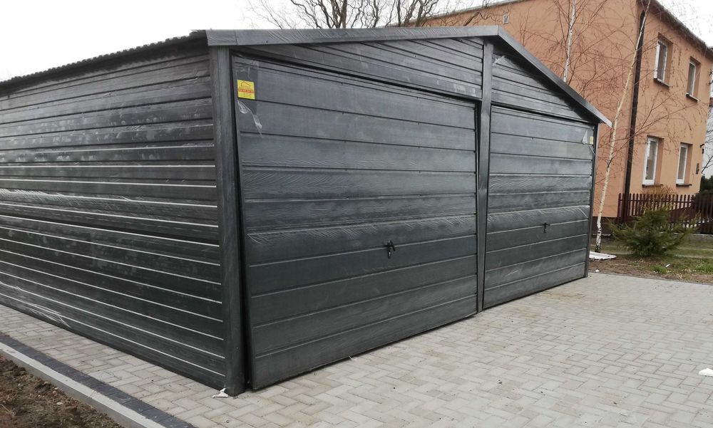 GARAŻ blaszany 2 stanowiska KOLORY MONTAŻ