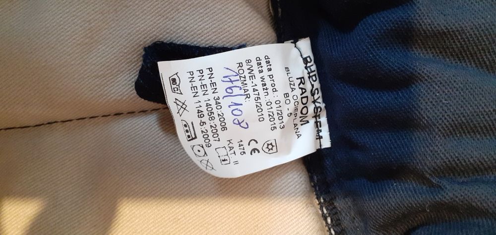 Bluza drelichowa ocieplana