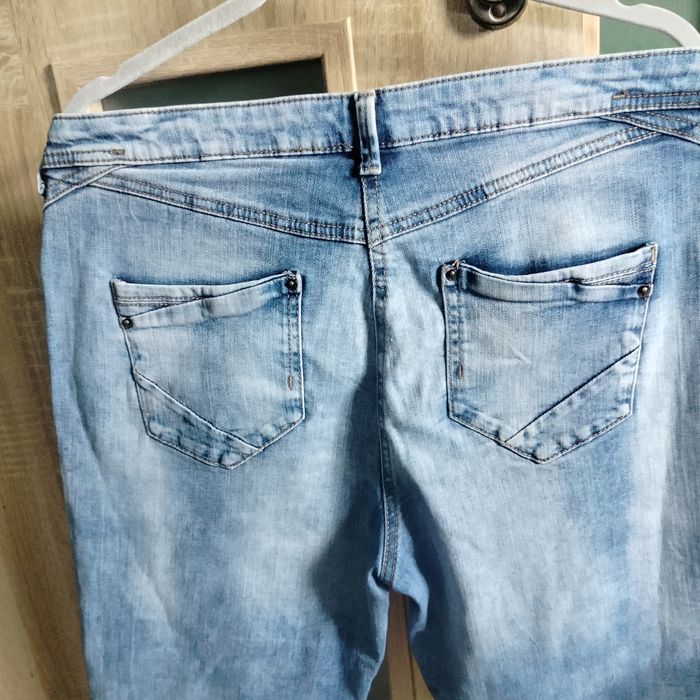 Spodnie jeans damskie niebieskie XXL