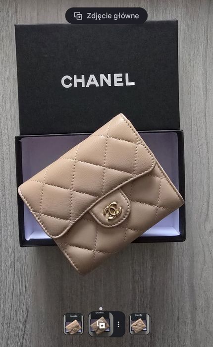 Mały portfel w pudełku skóra naturalna