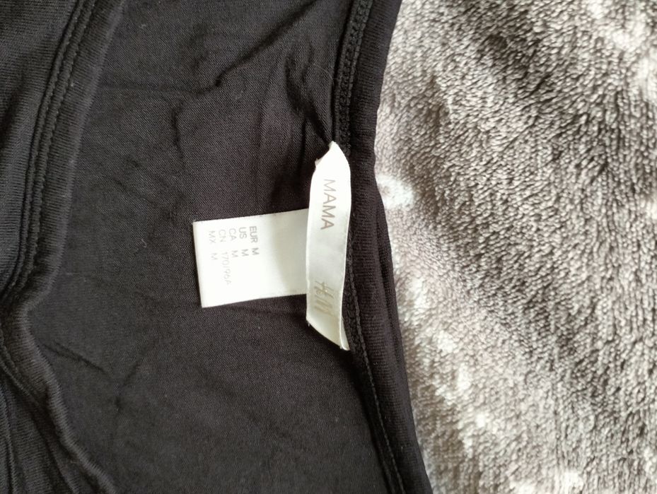 Koszula ciążowa, T-shirt, krótki rękaw, do karmienia, czarna