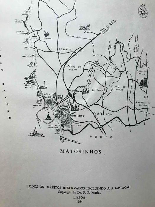 LIvro Matosinhos Leixões Marjay Câmara Municipal Matosinhos 1 Ed 1964
