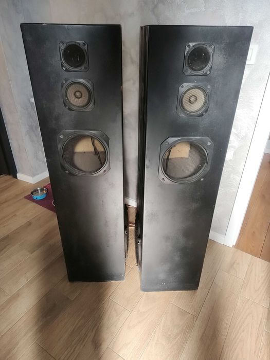 4 duże kolumny z głośnikami Tonsil