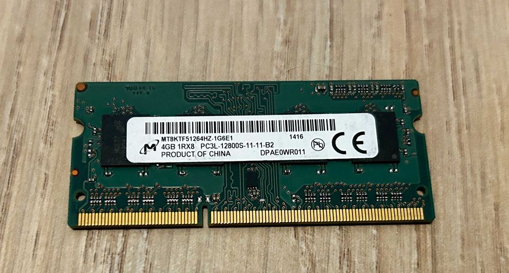 Pamięć RAM do laptopa 4GB DDR3 SO-DIMM PC3L-12800S