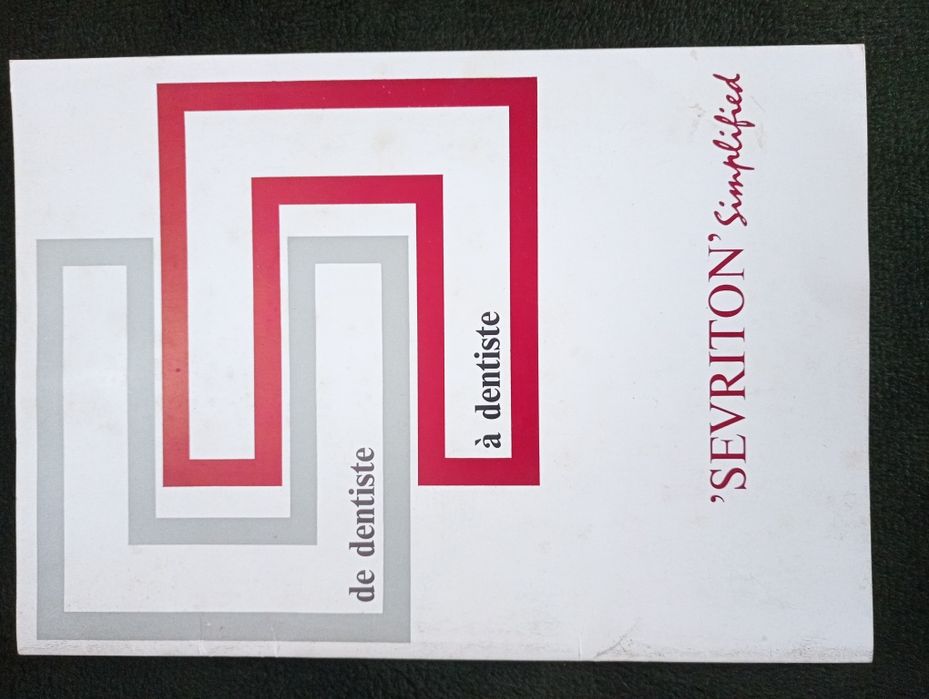Sevitron Simplified - de dentiste à dentiste-  produto dentário 1949