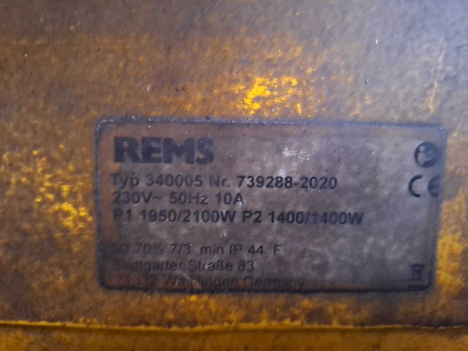 Gwintownica REMS MAGNUM 2010 L-T 340005 zakres pracy do 2” 2100W