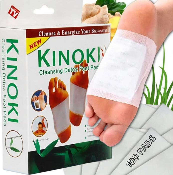 100x PLASTRY NA STOPY OCZYSZCZAJĄCE organizm z toksyn detox kinoki