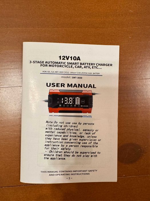 Умное зарядное устройство для аккумуляторов 12V 10A с дисплеем