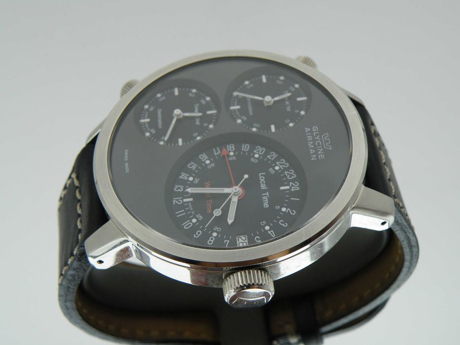 GLYCINE AIRMAN 7 Automatic 4 Time Zones 3829 XXL 53mm