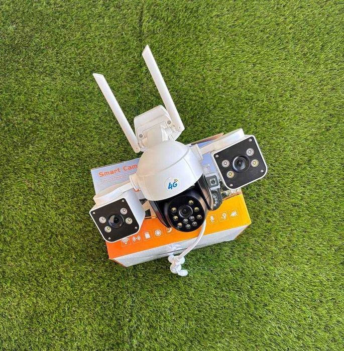 Потрійна Камера відеонагляду 4G під сімкарту вулична V380 3 лінзи SC05