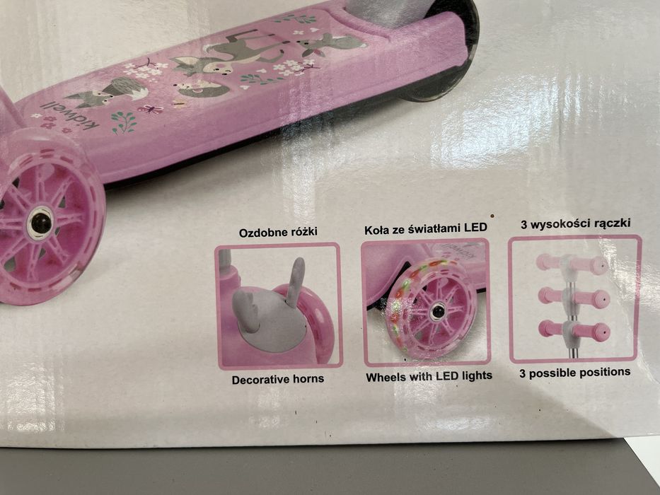 Hulajnoga kidwell świecą koła