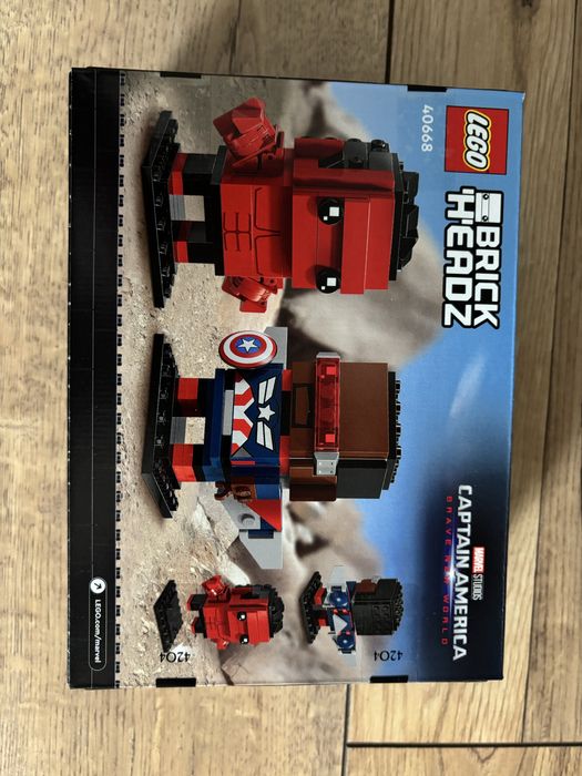 Lego 40668 Figurki Kapitana Ameryki i Czerwonego Hulka , BrickHeadz