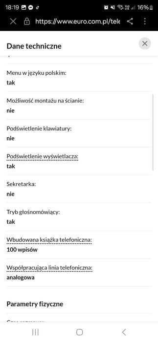 Telefon stacjonarny bezprzewodowy Telefon ALCATEL ePure3 Iconic Czarny