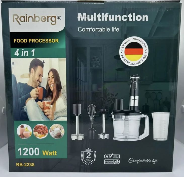 Блендер 6 в 1 Rainberg RB-2238 миксер кухонный комбайн измельчитель