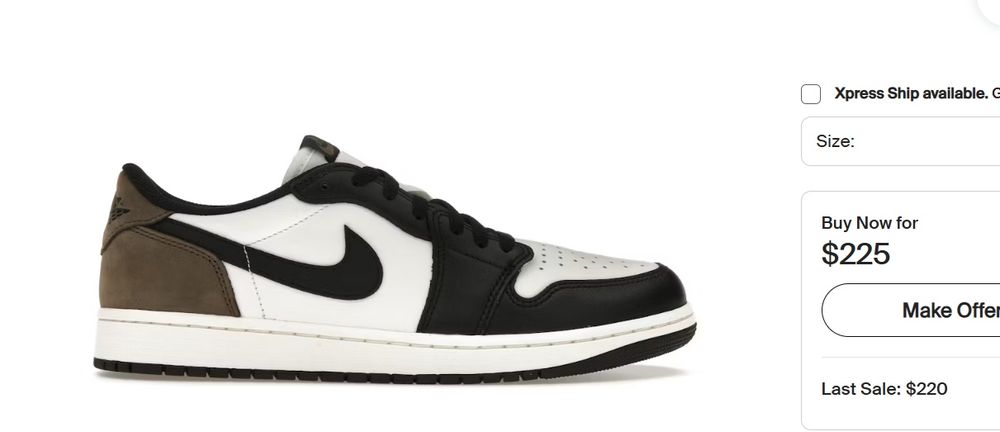 Jordan 1 Retro Low OG
Mocha