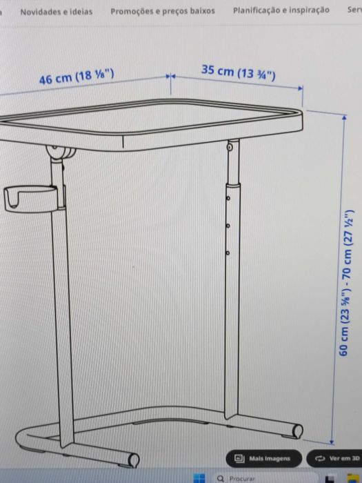 Mesa suporte IKEA embalado